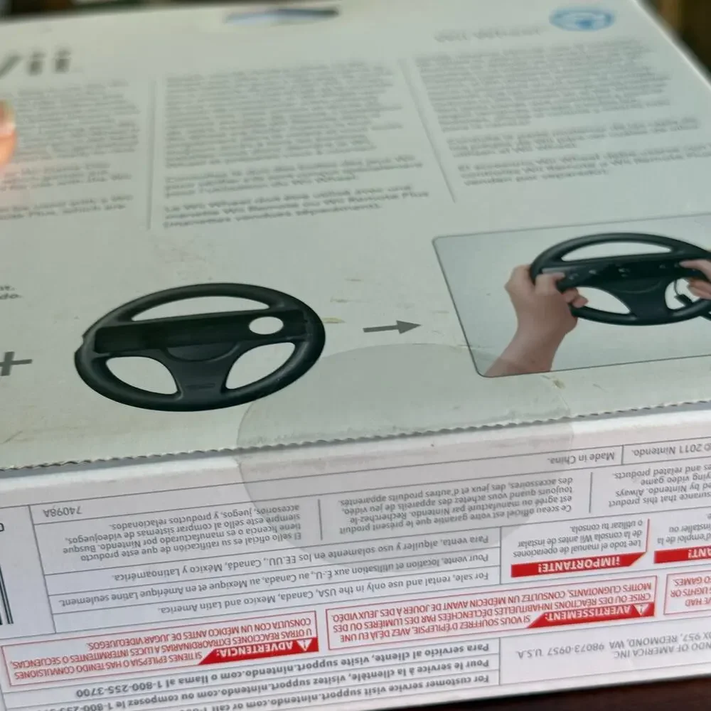 NEW Nintendo Wii OEM black wheel in box sealed RVLAHAK